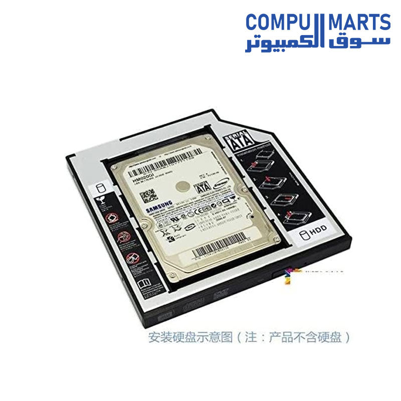 2.5in-Mechanical-Ssd-Drive-Bracket-SATA3-2nd-Hdd-Ssd-Hard-Disk-Caddy-12.7mm