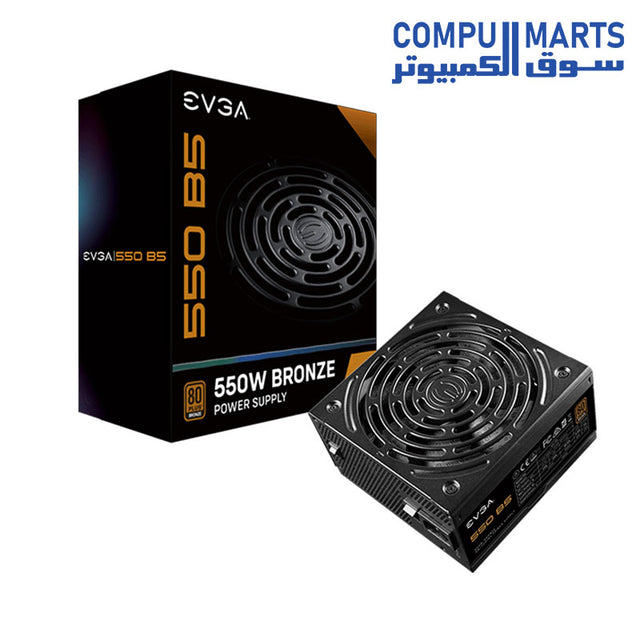 220-B5-0550-V2-B5-Power Supply-EVGA-550W-80-Plus-BRONZE-Fully-Modular