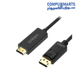 DP303-DisplayPort-Onten-Male-to-HDMI-Male-4K-Cable