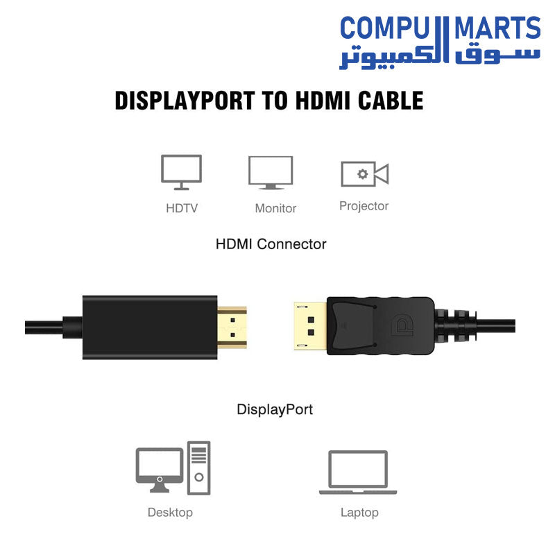 Cable-Display-Port-to-HDMI-Generic