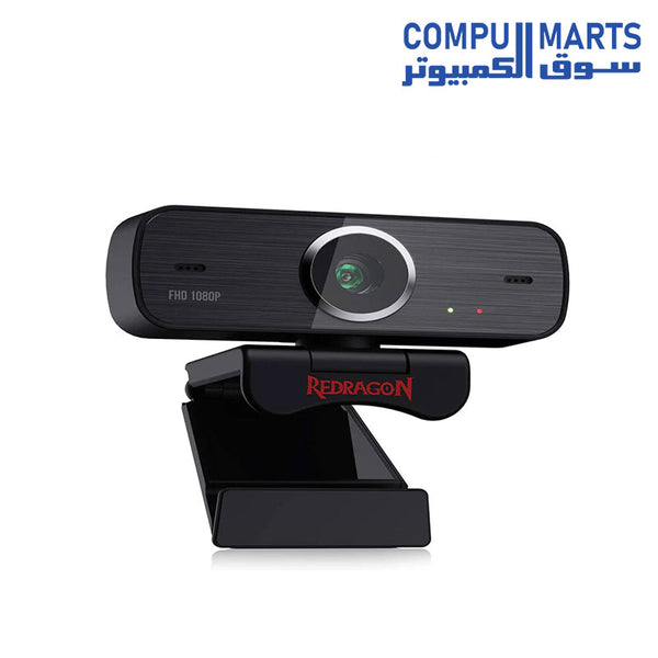 Redragon GW910 1080P PC Webcam w/Dual Microphone, Adjustable Ring