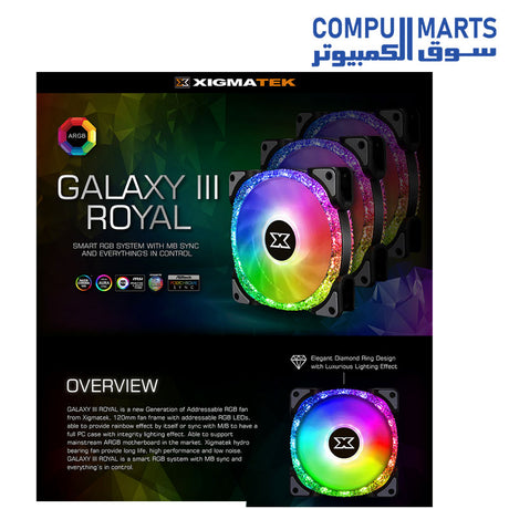 Galaxy-III-Royal-FAN-Xigmatek-3-FAN-ARGB-WITH-CONTROLLER-FAN