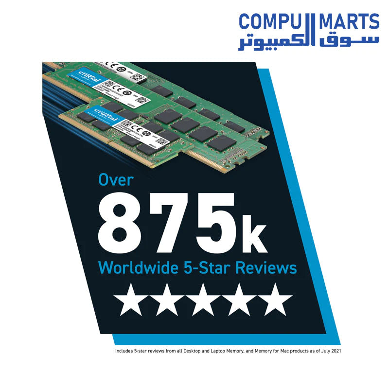 RAM Crucial DDR4 3200 MHz CL22 SODIMM سوق – - Memory الكمبيوتر Compumarts Laptop
