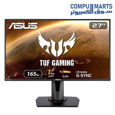 ASUS TUF Gaming 27” LED Gaming Monitor, 1080P Full HD, 165Hz (Supports  144Hz), IPS, 1ms 