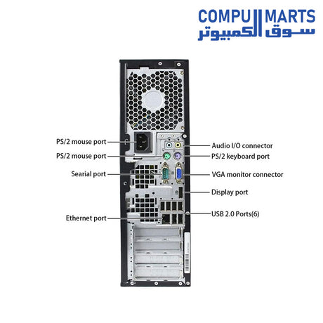 8200/6200-USED PC-HP-ELITE-CORE-I5-RAM-4GB-DDR3-HDD-500GB-DESK-DESKTOP